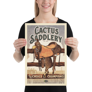 Cactus Saddlery Poster